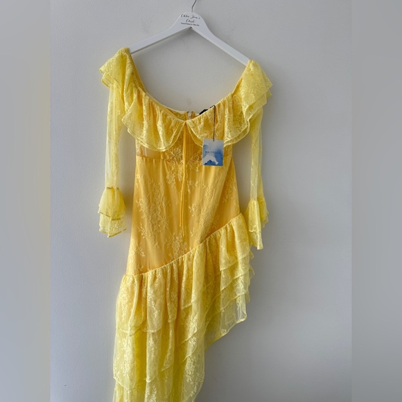 MAJORELLE NWT Maddalena Yellow Gown M - Picture 9 of 10